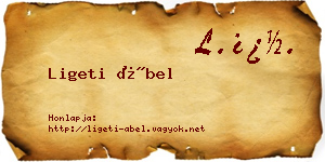 Ligeti Ábel névjegykártya
